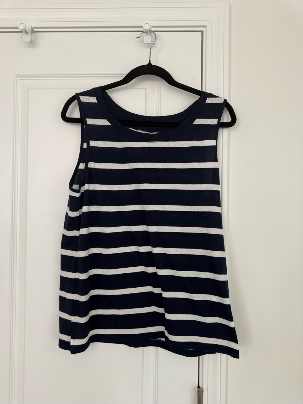 GAP Navy & White Striped Sleeveless Tank Top